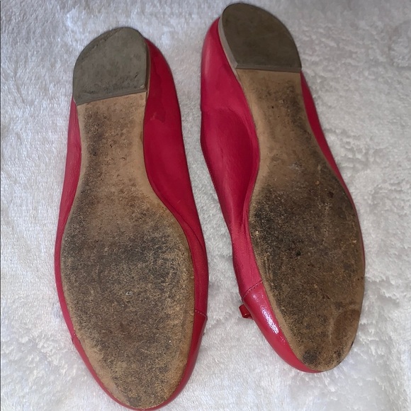 Gently Loved Salvatore Ferragamo Women's Red Ballet Flats - Picture 4 of 11